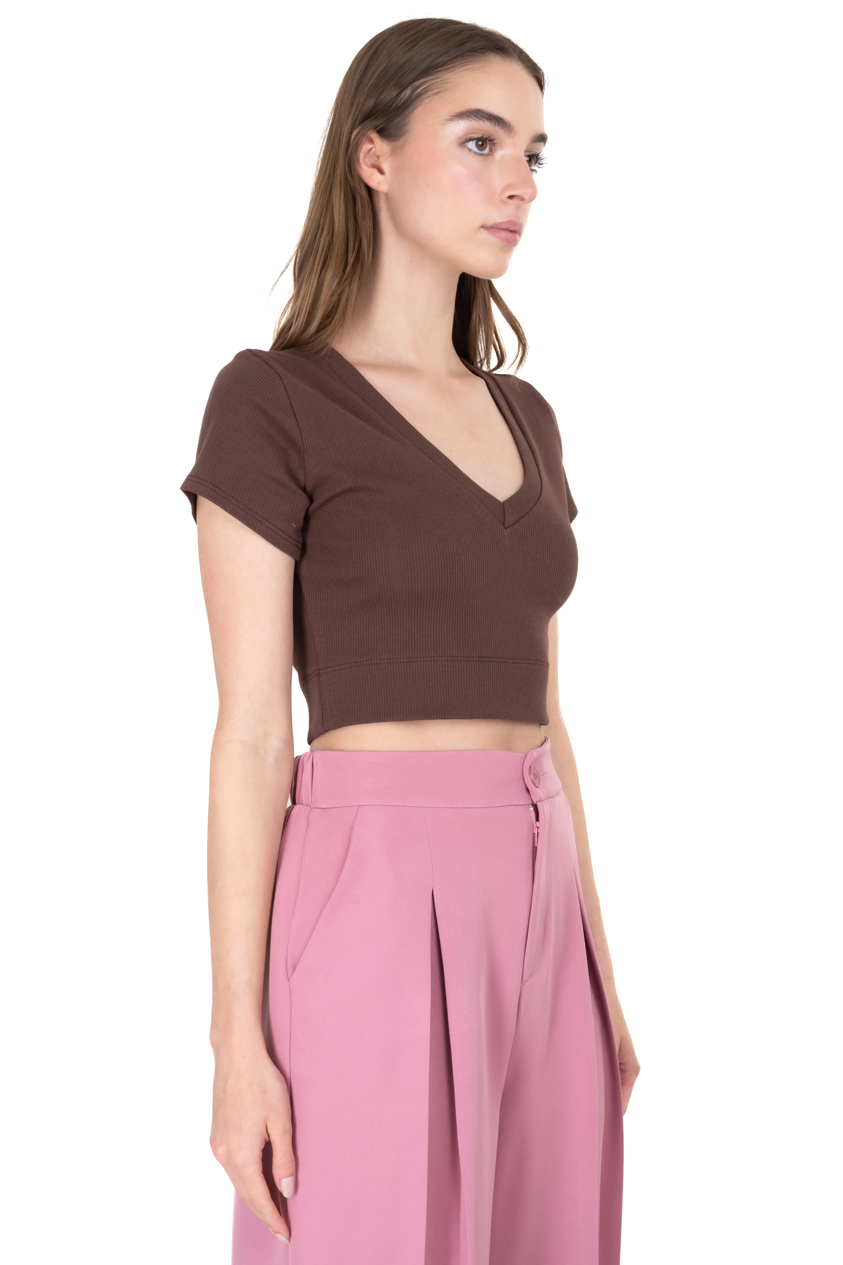 Top acanalado escote v sold by Shasa product image thumbnail 3