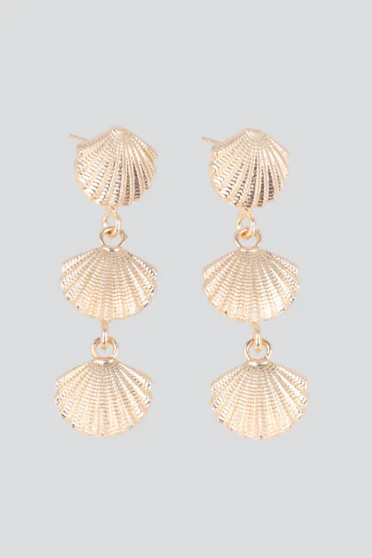 ARETES TRIPLE CONCHA METAL sold by Shasa