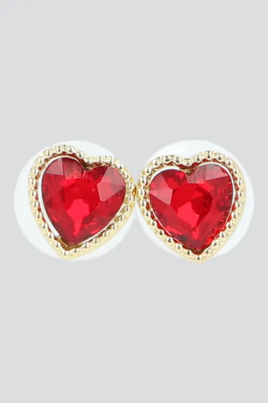 Aretes corazon cristal sold by Shasa