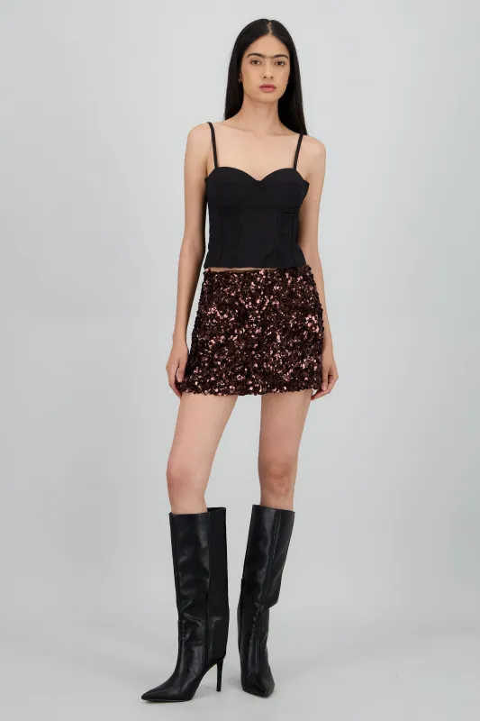 Falda mini lentejuelas sold by Shasa