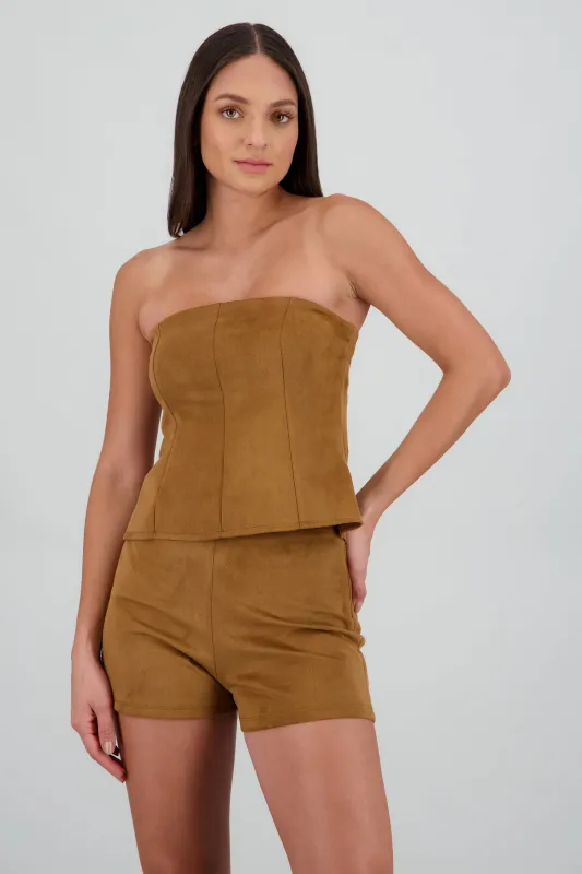 Top strapples detalle pinzas suede sold by Shasa