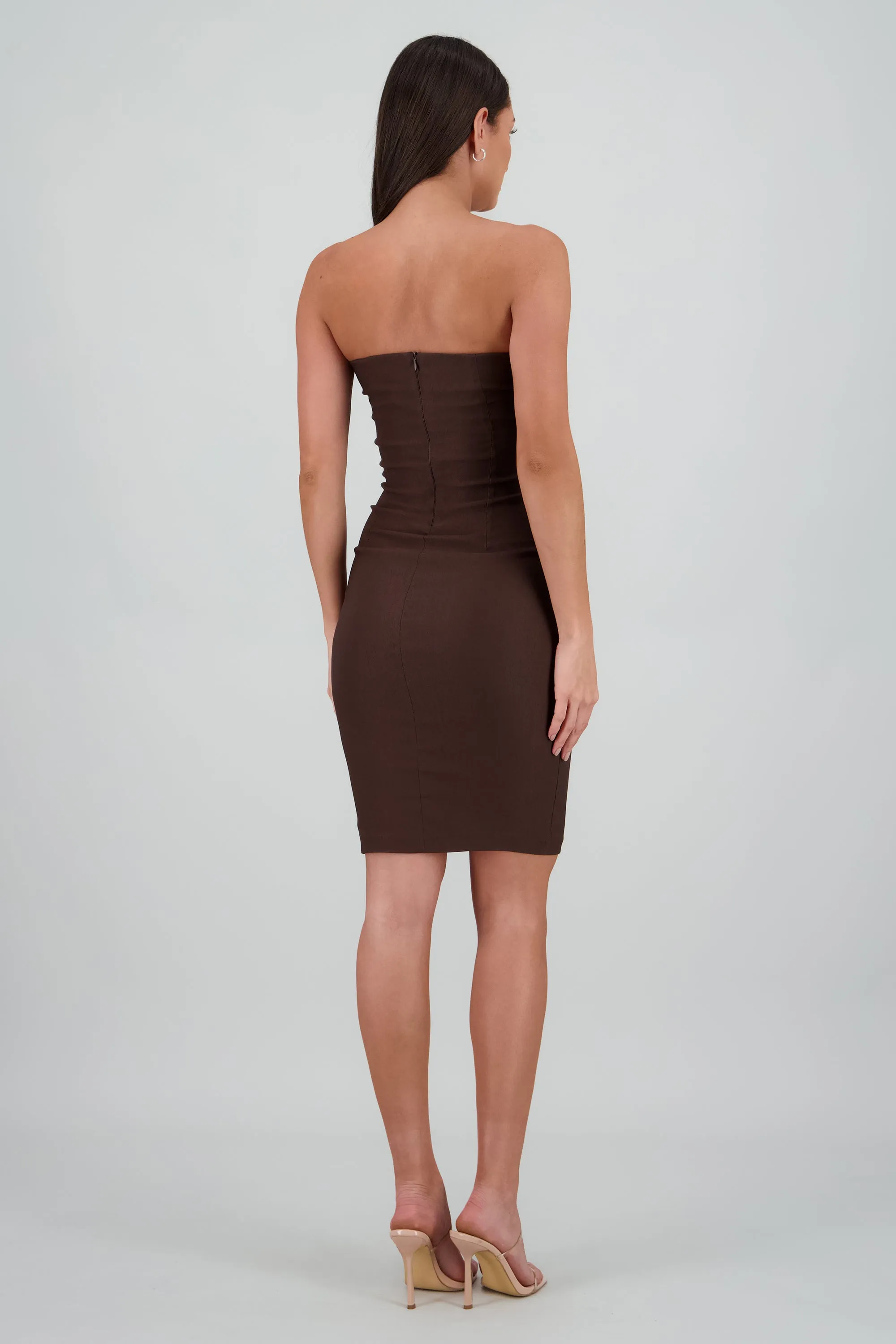 Vestido bodycon strapless con frunce sold by Shasa product image thumbnail 4
