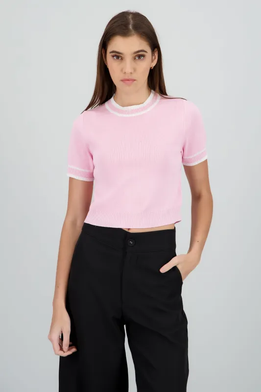 Top tejido contraste sold by Shasa