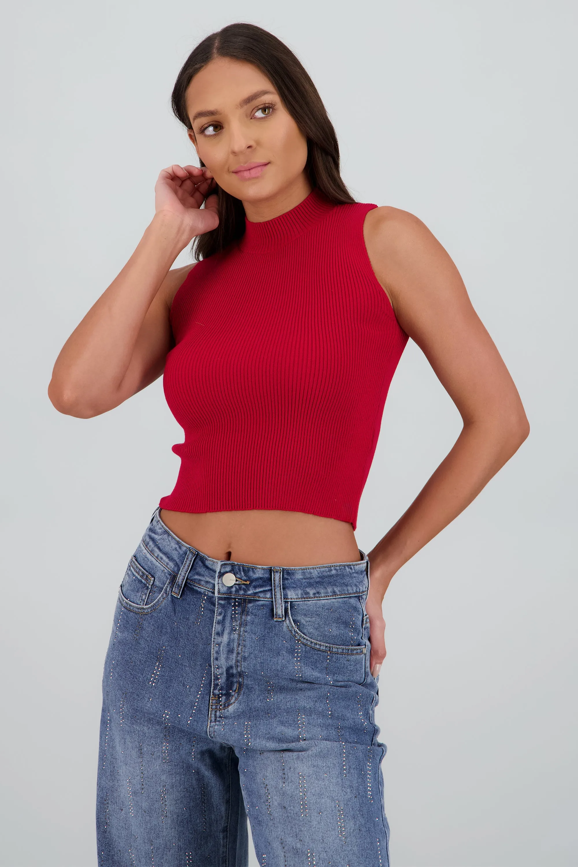 Top tejido sin manga acanalado sold by Shasa product image thumbnail 2