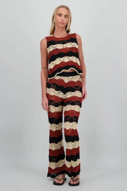 Pantalon tejido rayas sold by Shasa