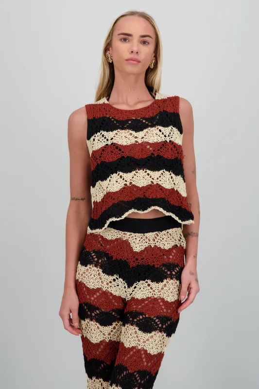 Top tejido rayas sold by Shasa