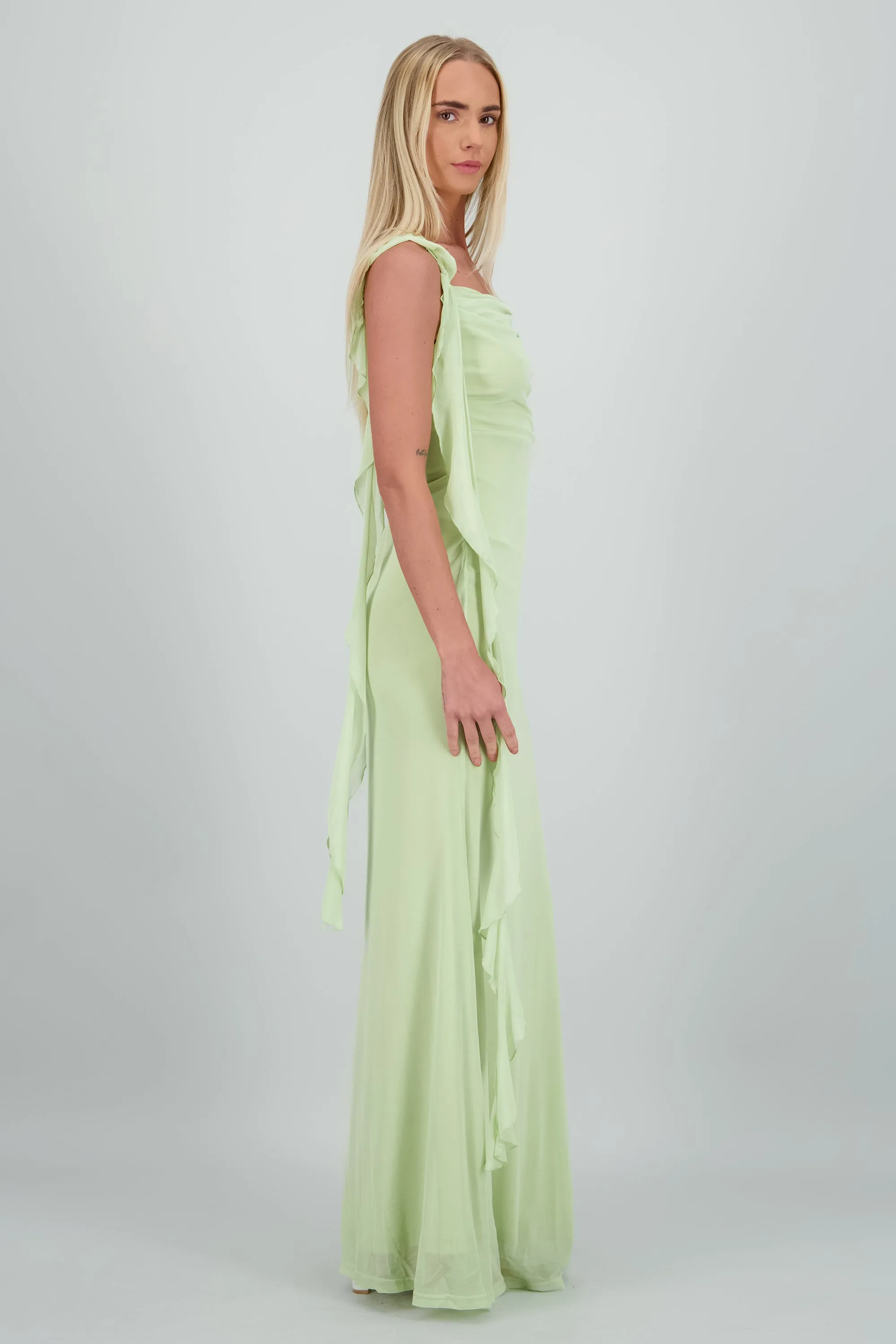 Vestido maxi detalle ruffles sold by Shasa product image thumbnail 3