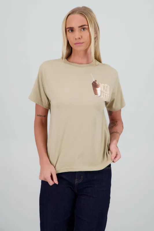Playera estampada iced latte sold by Shasa