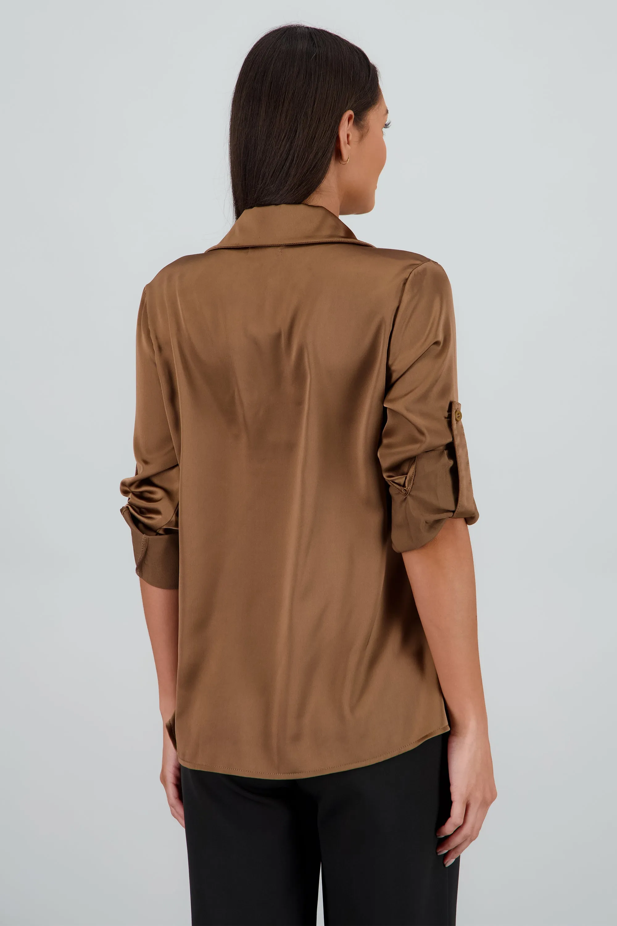 Camisa satin mangas elevador sold by Shasa product image thumbnail 4