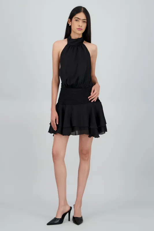 Vestido halter mini con amarre escote espalda sold by Shasa