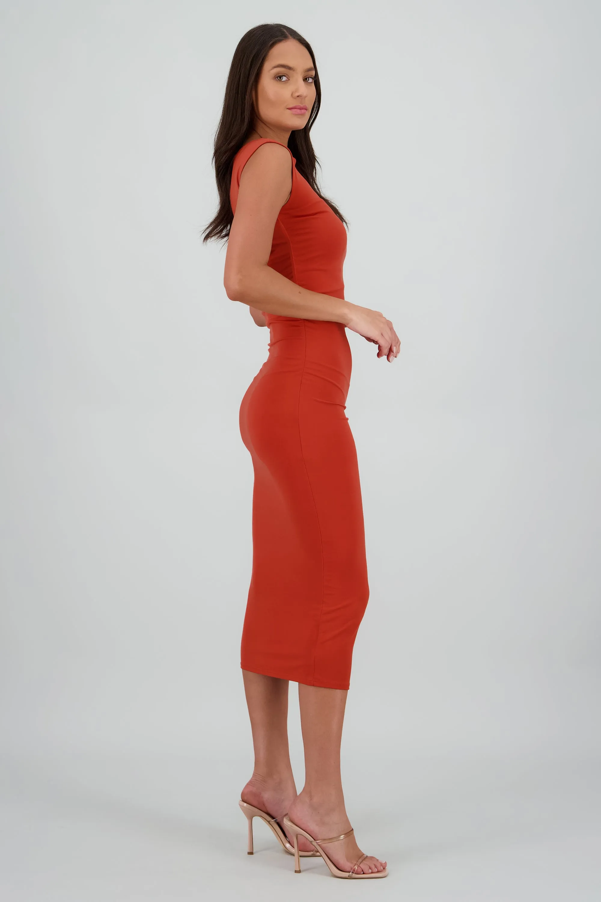 Vestido drapeado sin mangas sold by Shasa product image thumbnail 3