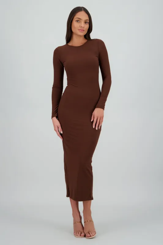 Vestido satinado midi sold by Shasa