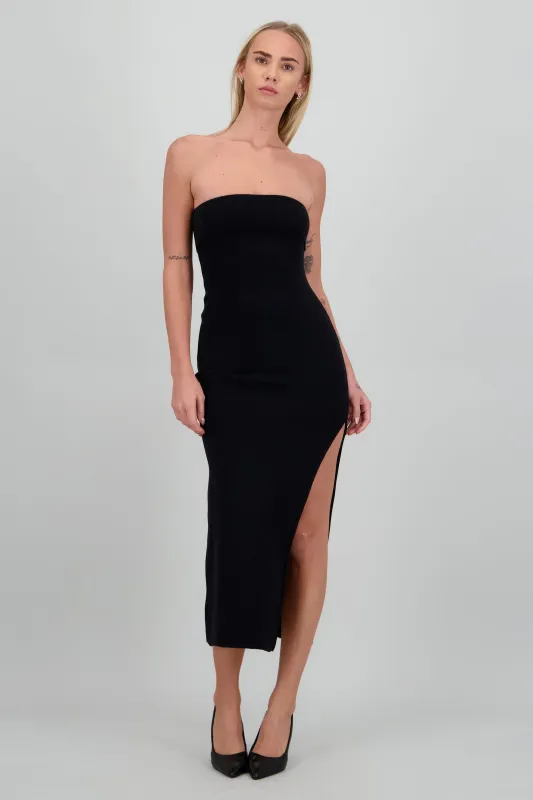 Vestido maxi doblez liso sold by Shasa