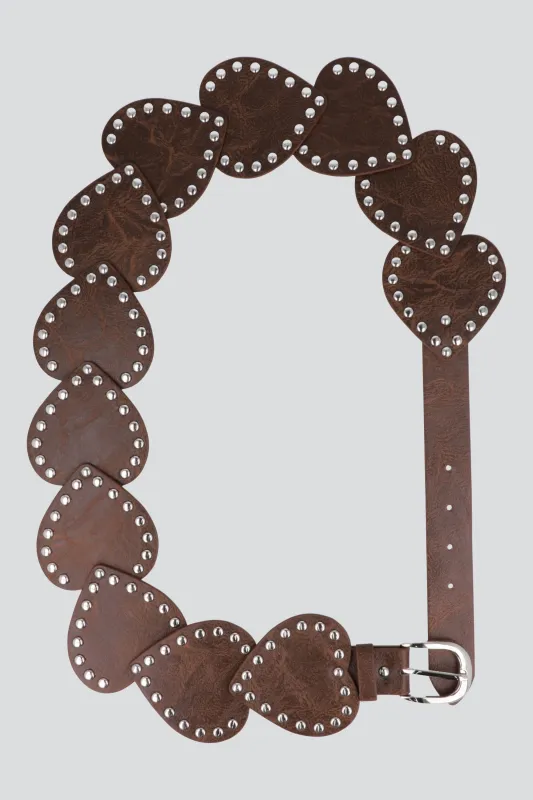 Cinturon boho corazones studs sold by Shasa