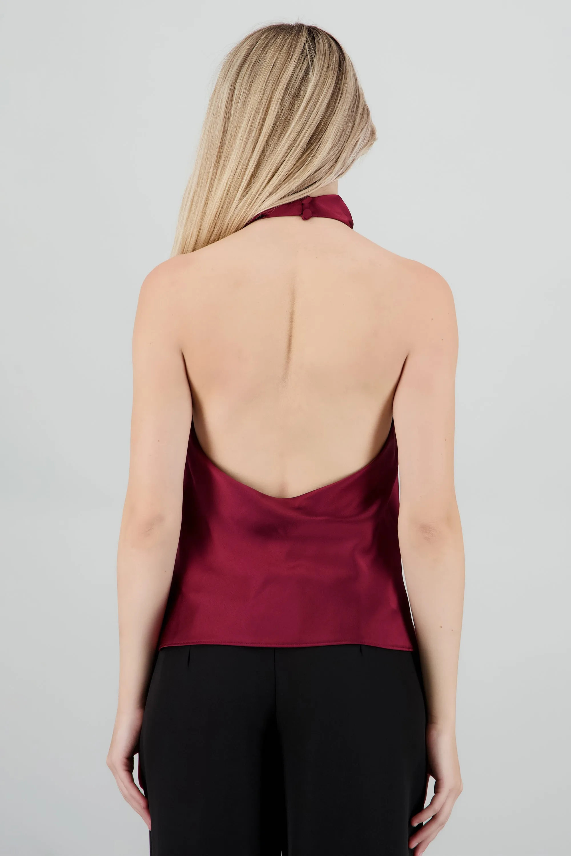 Top satin cuello cascada alto sold by Shasa product image thumbnail 4