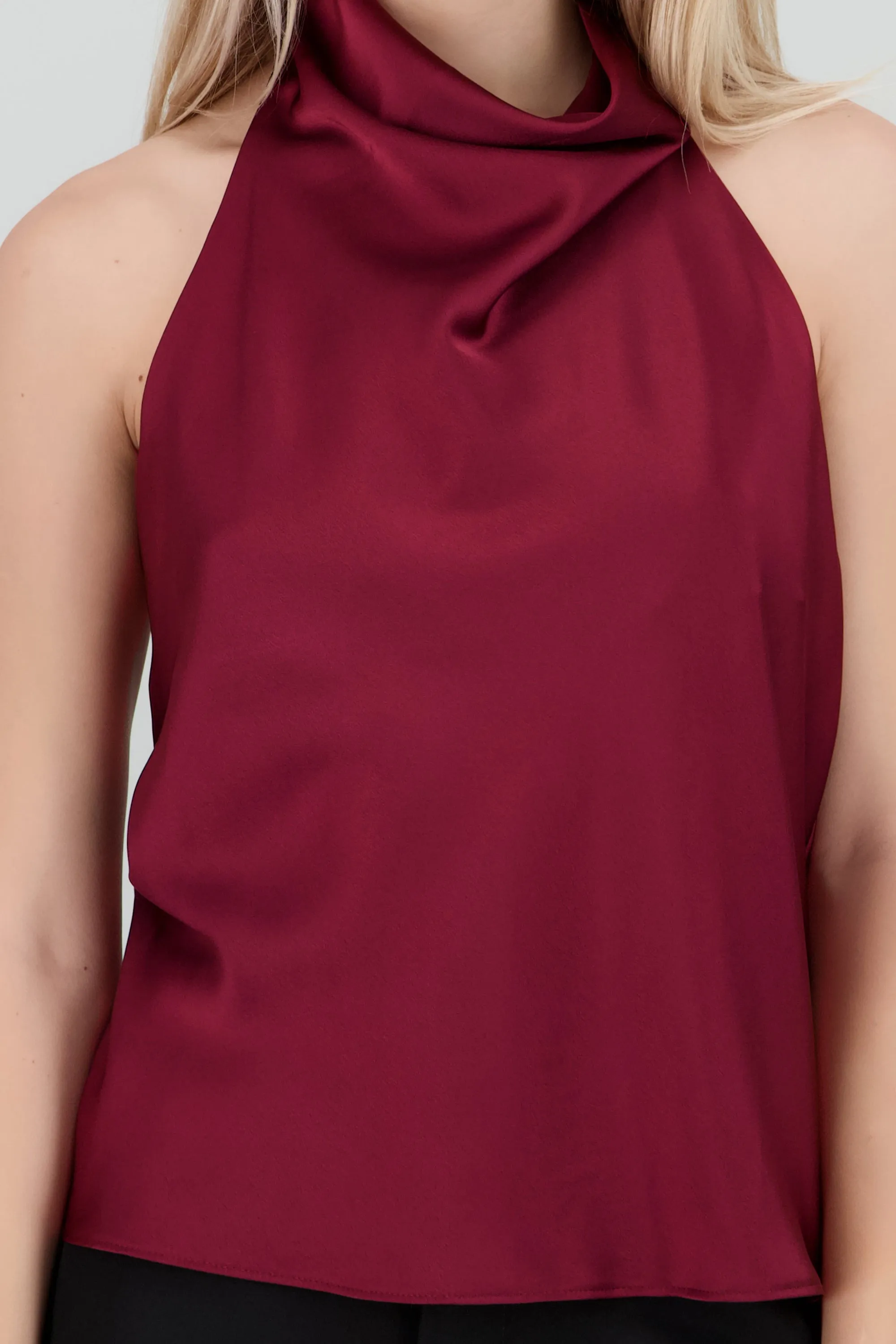 Top satin cuello cascada alto sold by Shasa product image thumbnail 5