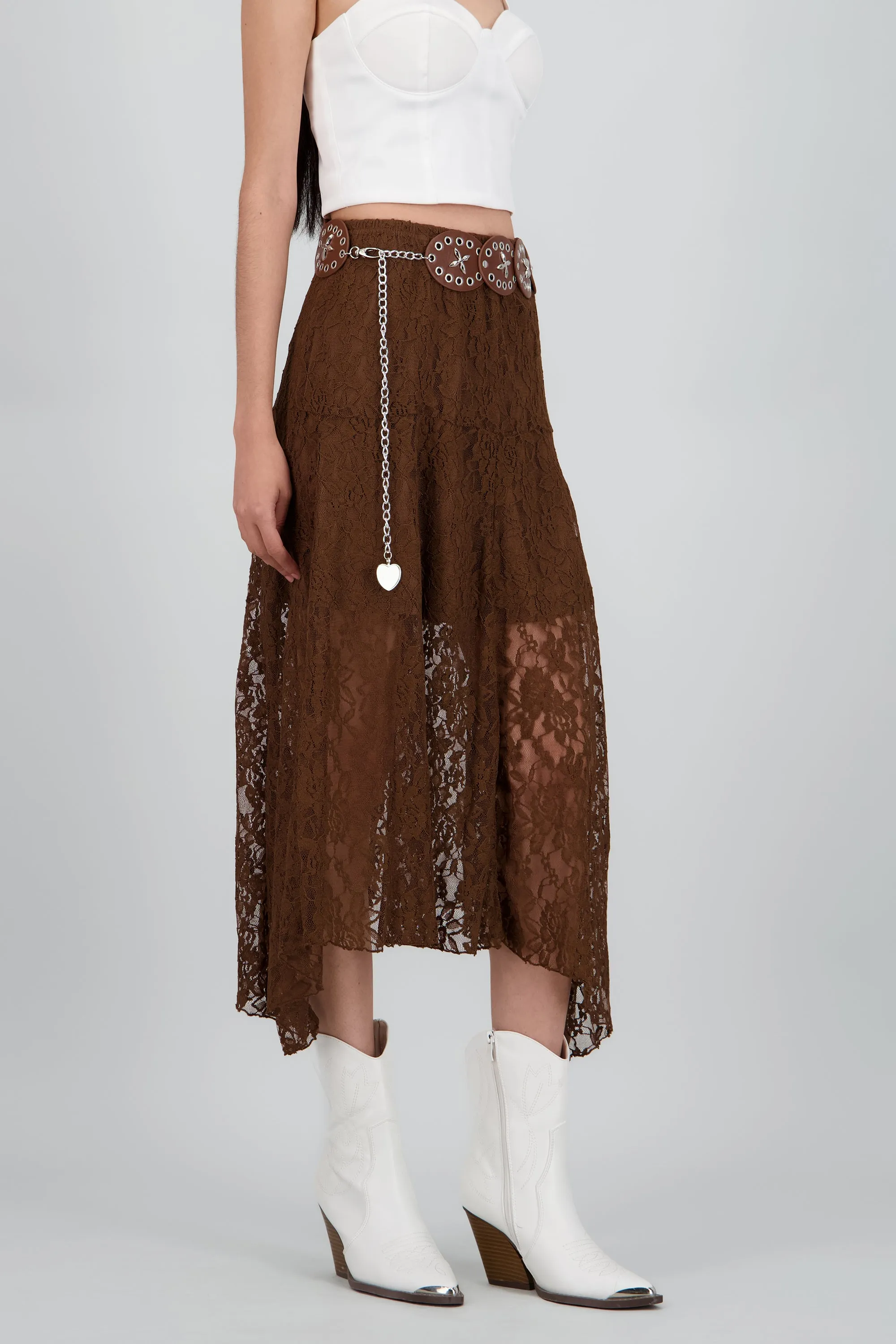 Falda encaje con cinturon boho sold by Shasa product image thumbnail 3