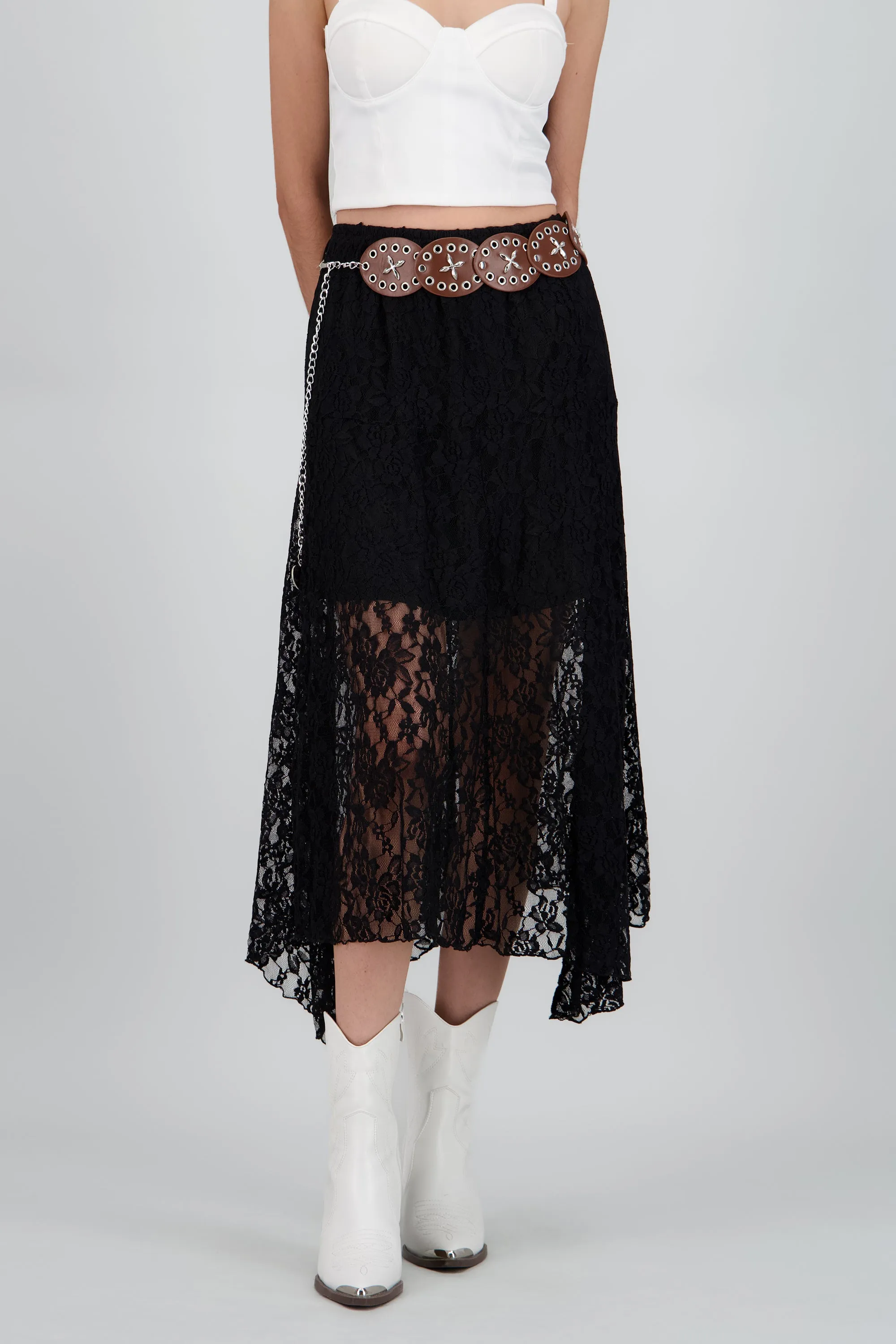 Falda encaje con cinturon boho sold by Shasa product image thumbnail 2