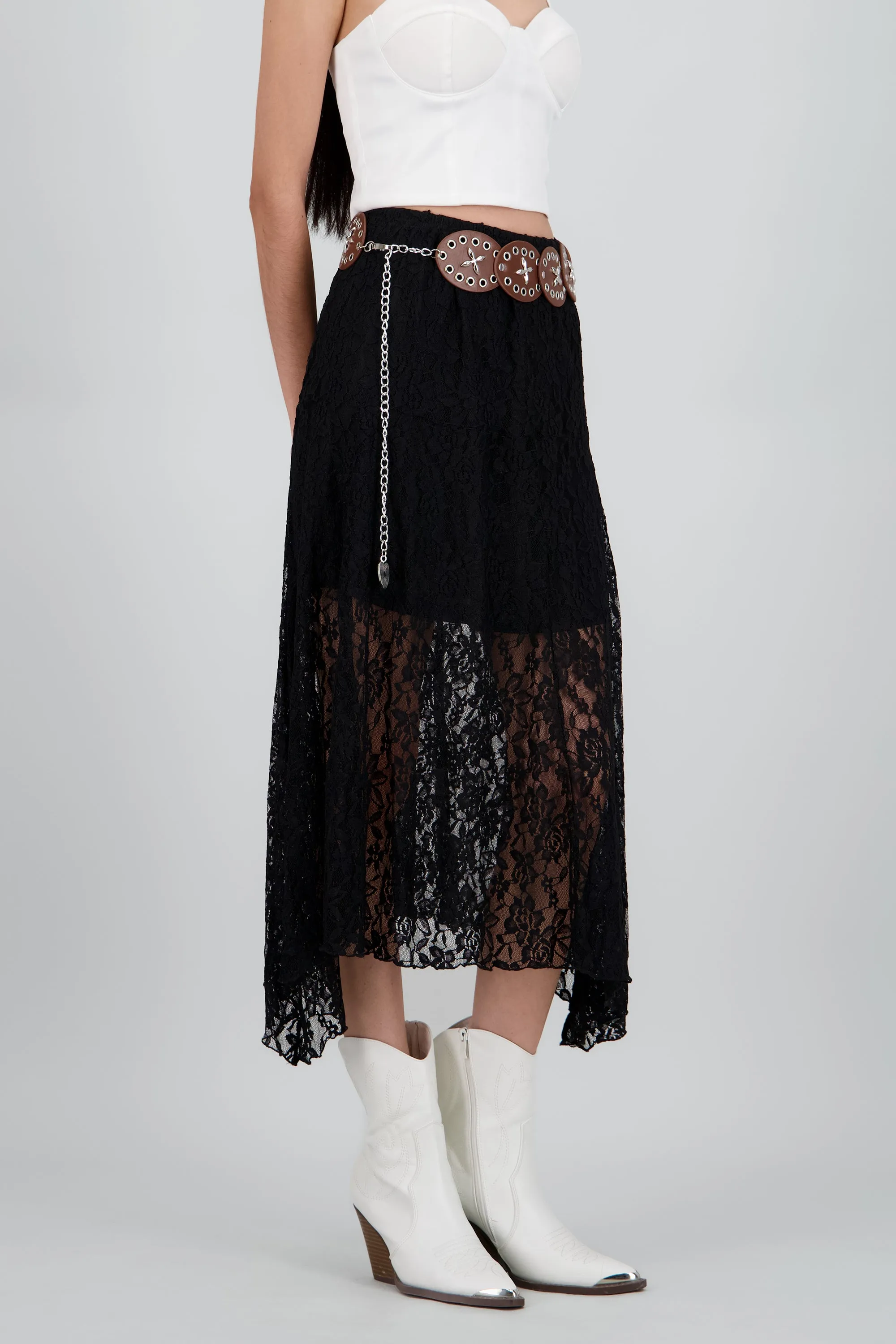 Falda encaje con cinturon boho sold by Shasa product image thumbnail 3