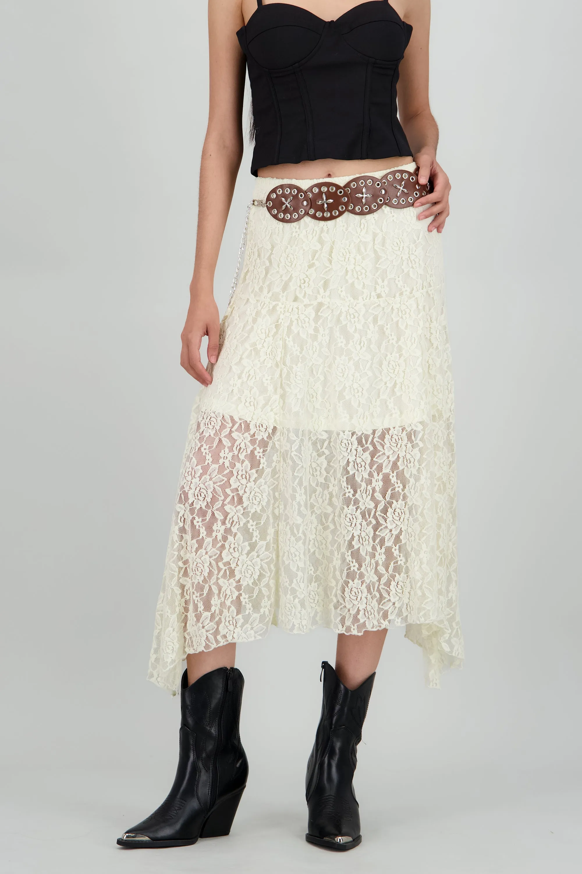 Falda encaje con cinturon boho sold by Shasa product image thumbnail 2