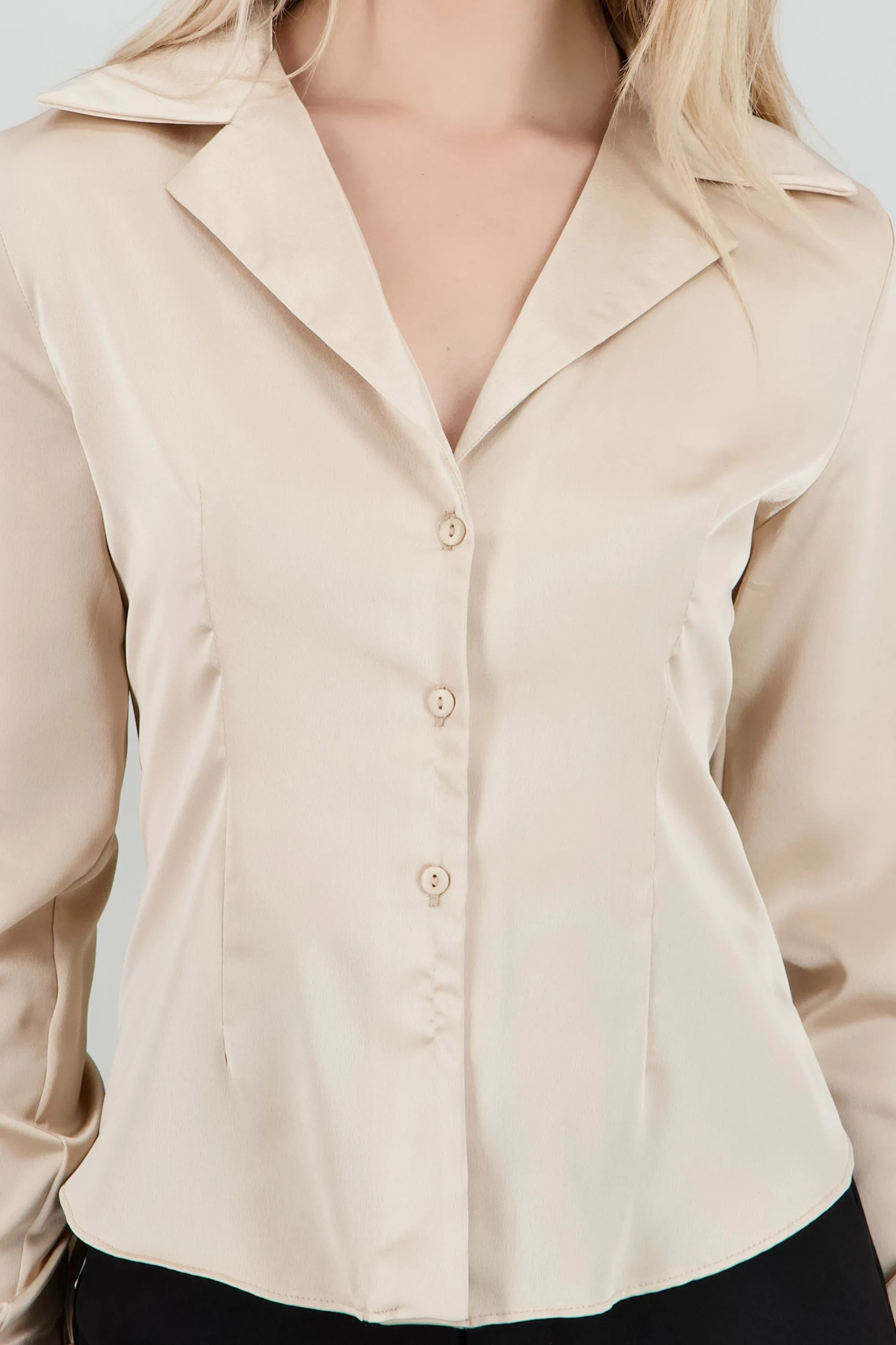 Camisa satin lace up espalda sold by Shasa product image thumbnail 5