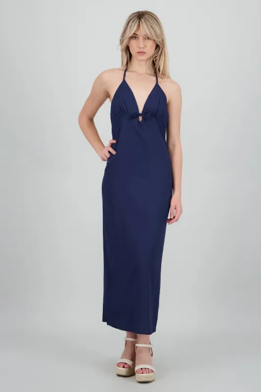 Vestido maxi halter escote espalda sold by Shasa