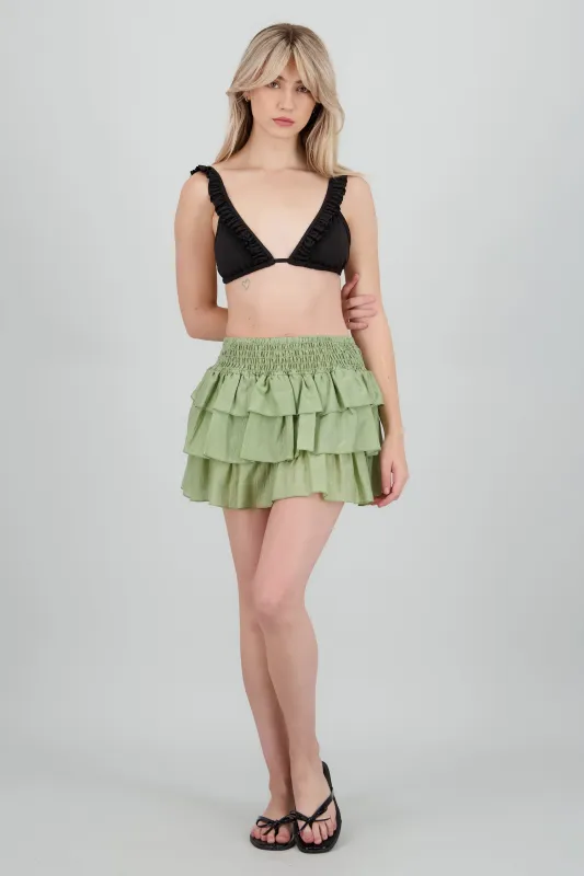 Falda mini olanes smock sold by Shasa