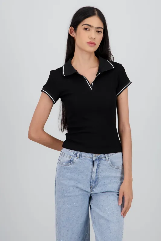 Top cuello polo sold by Shasa