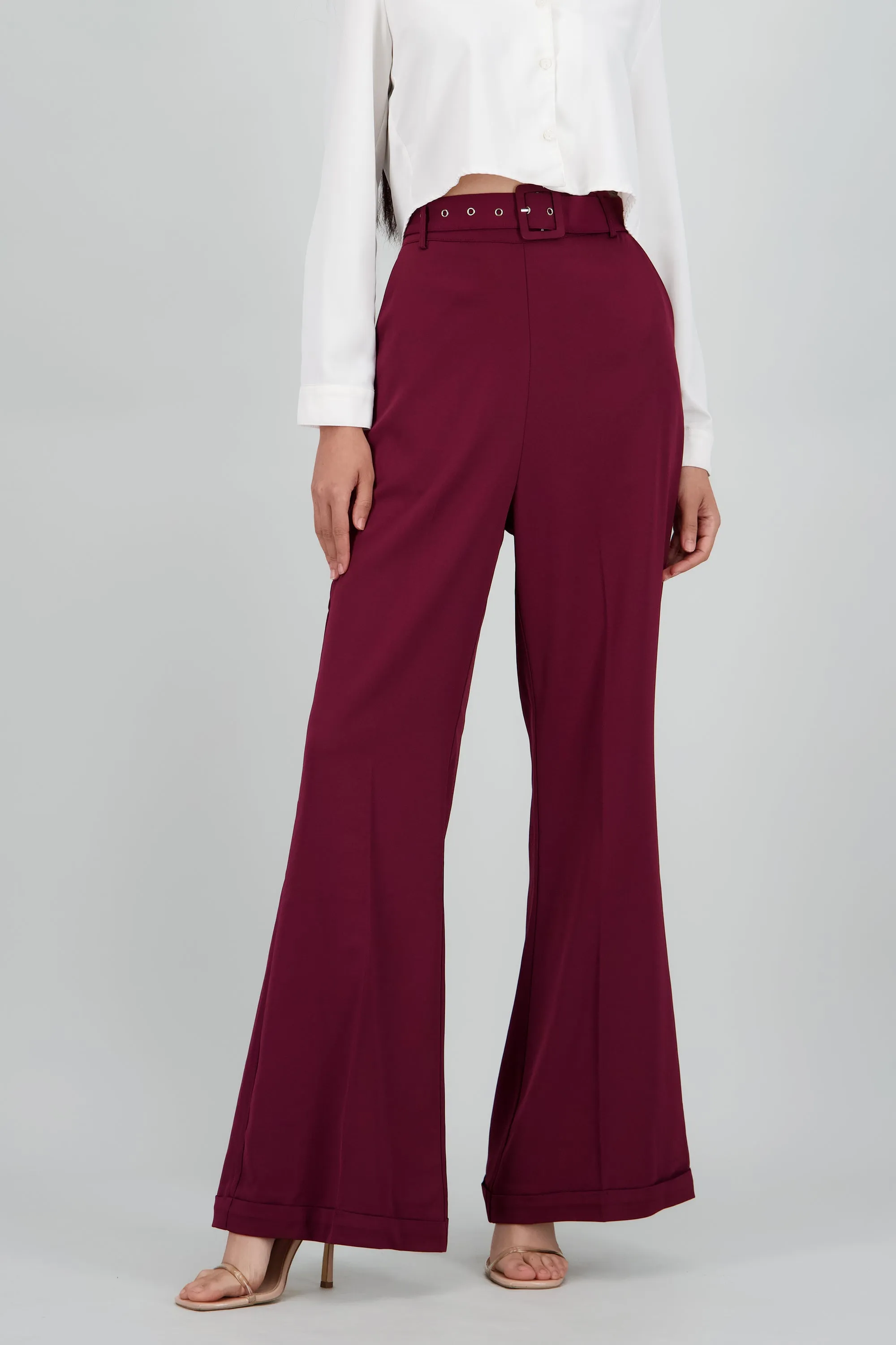 Pantalon flare detalle dobladillo sold by Shasa product image thumbnail 2