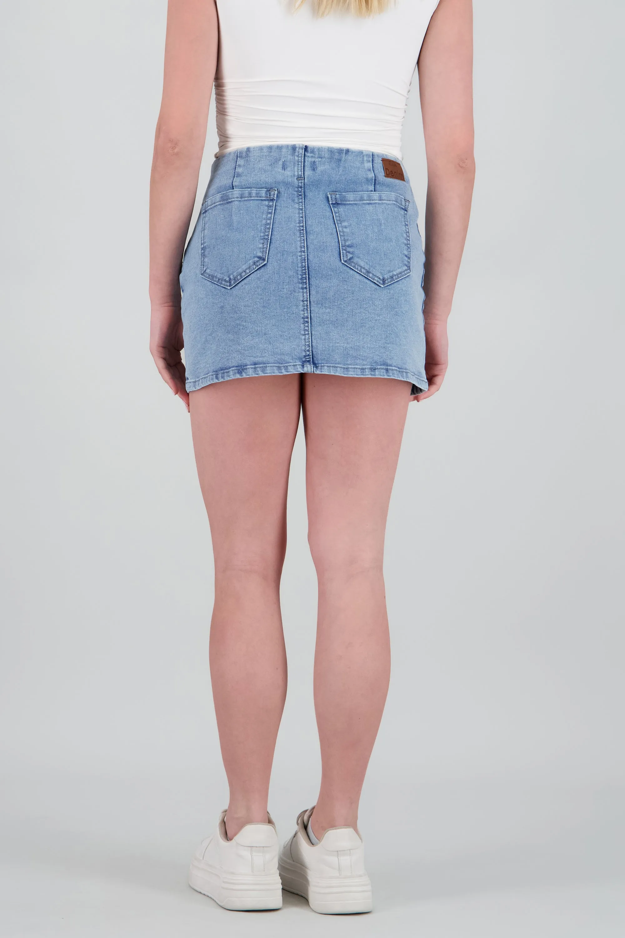 Denim Mini falda zipper sold by Shasa product image thumbnail 4