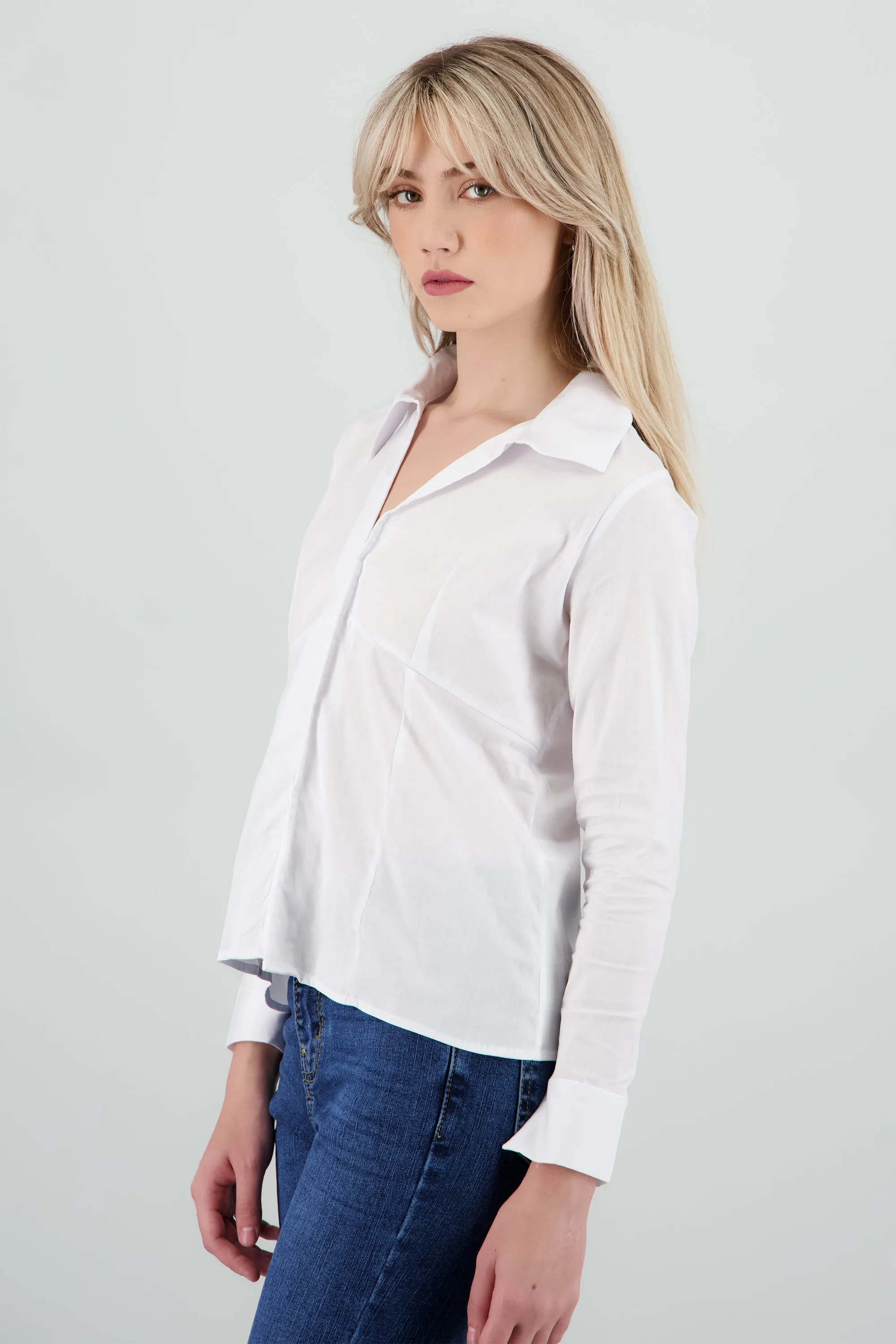 Camisa manga larga detalle cortes sold by Shasa product image thumbnail 3