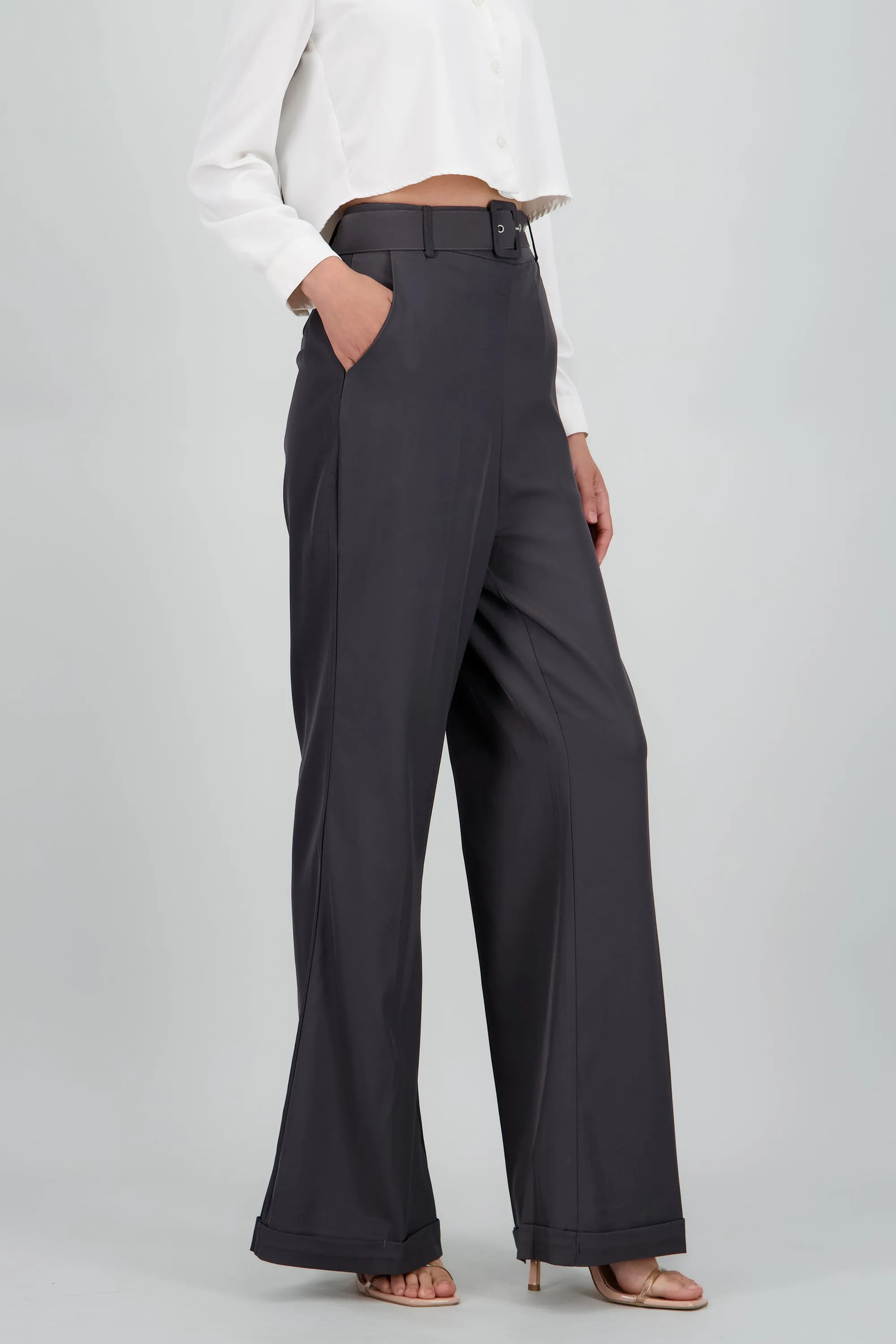 Pantalon flare detalle dobladillo sold by Shasa product image thumbnail 3