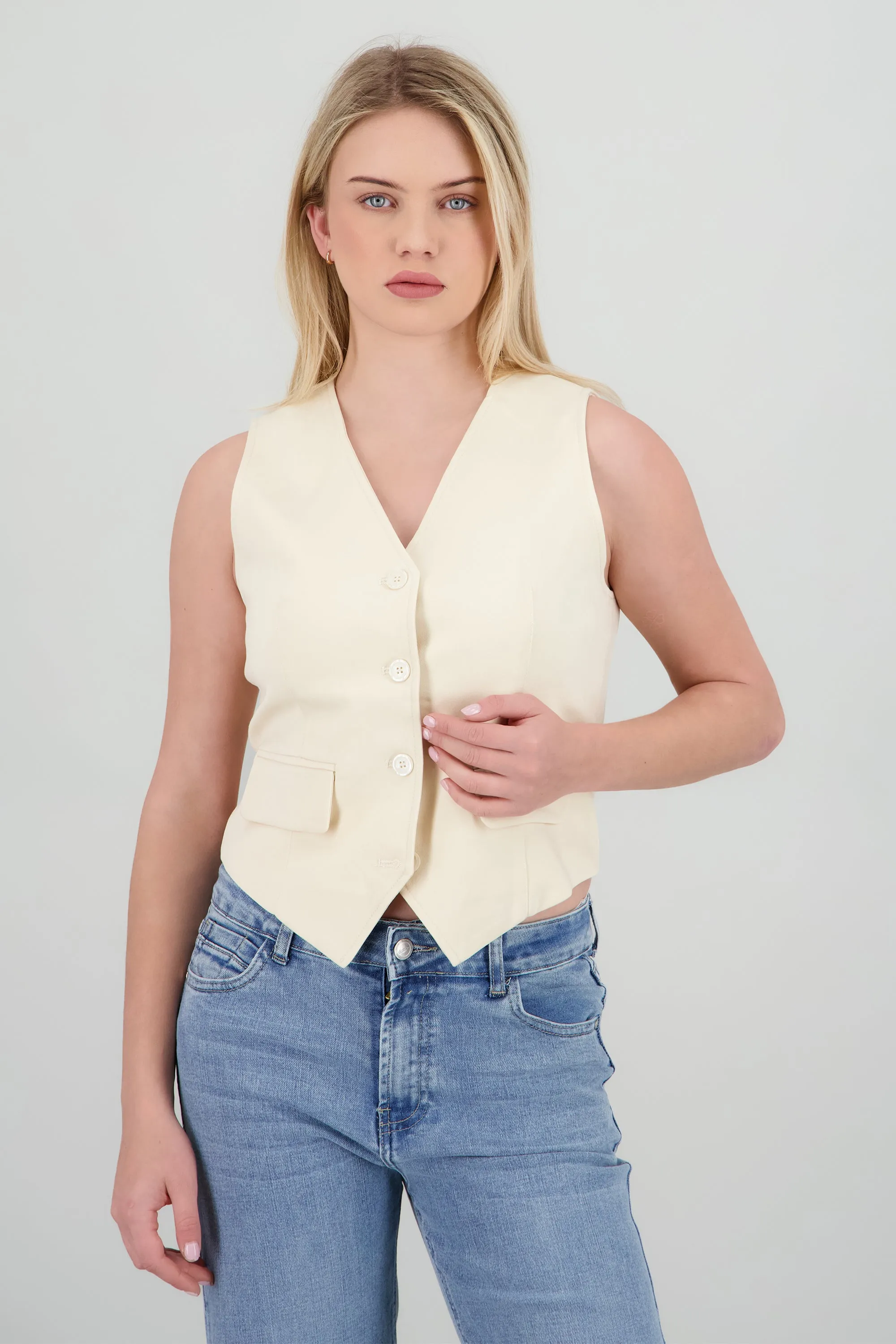 Chaleco crop liso detalle amarre espalda sold by Shasa product image thumbnail 2