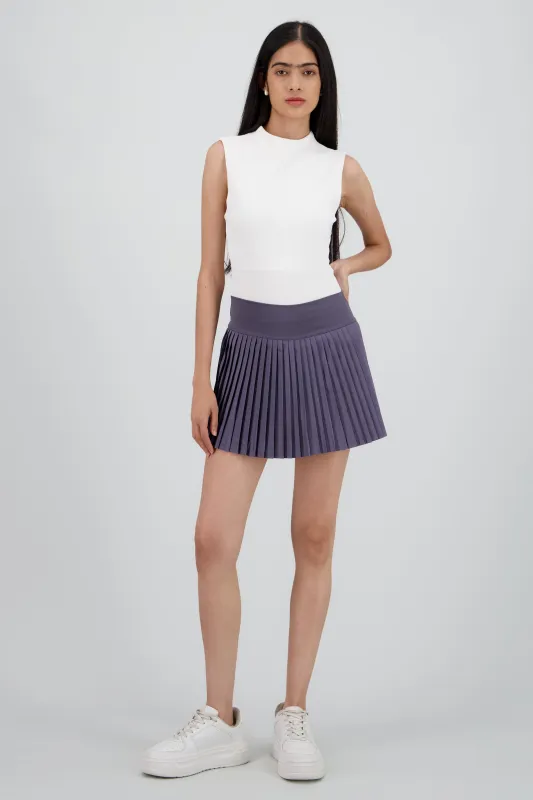 Falda tableada pretina ancha sold by Shasa