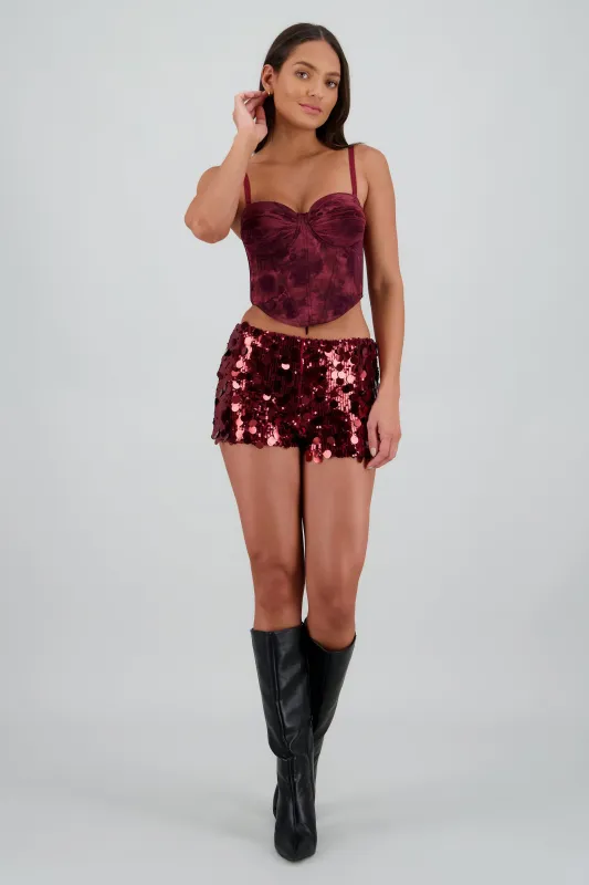 Shorts de lentejuela mini sold by Shasa