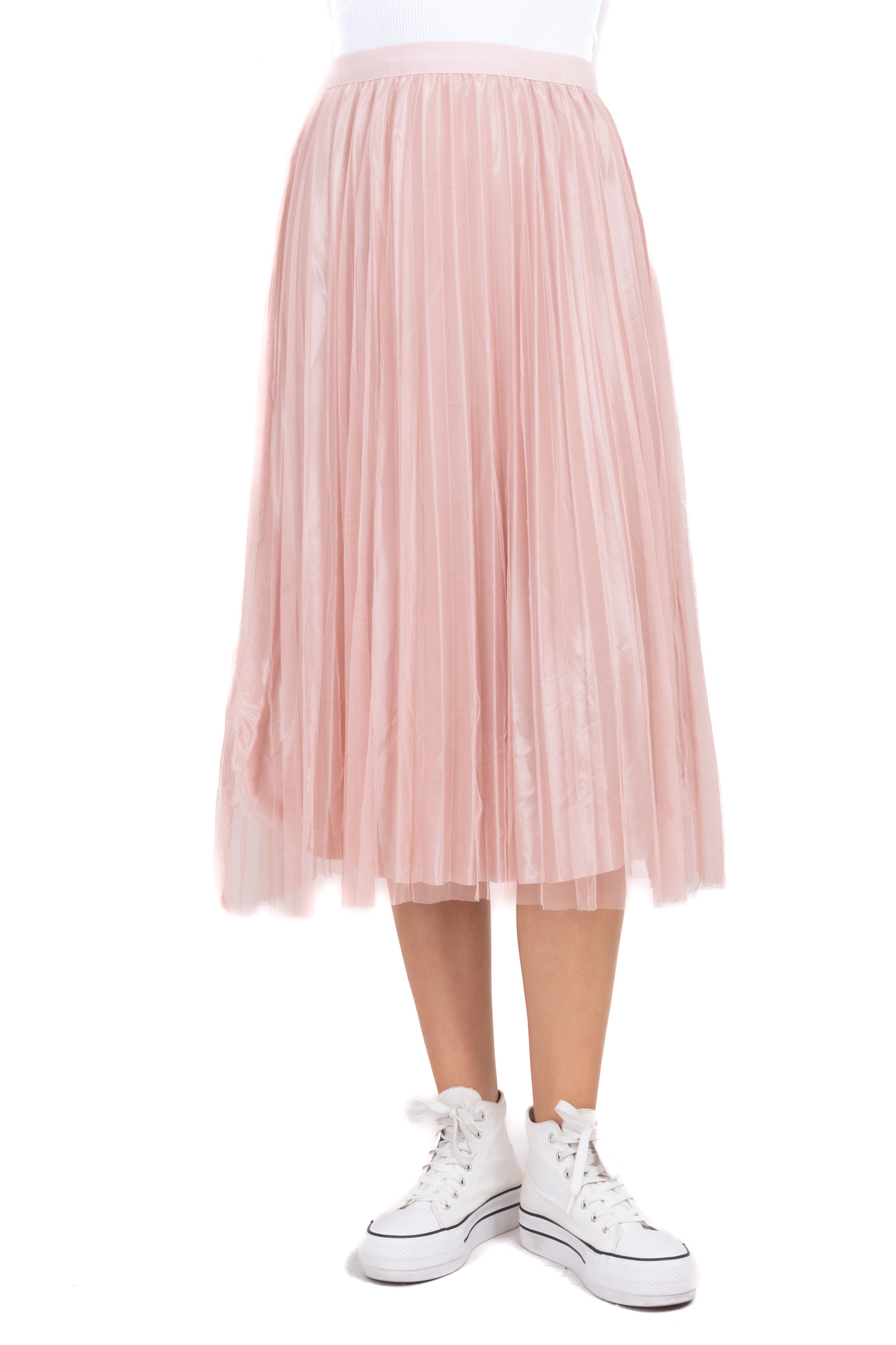 Falda Midi Plisada Mesh sold by Shasa