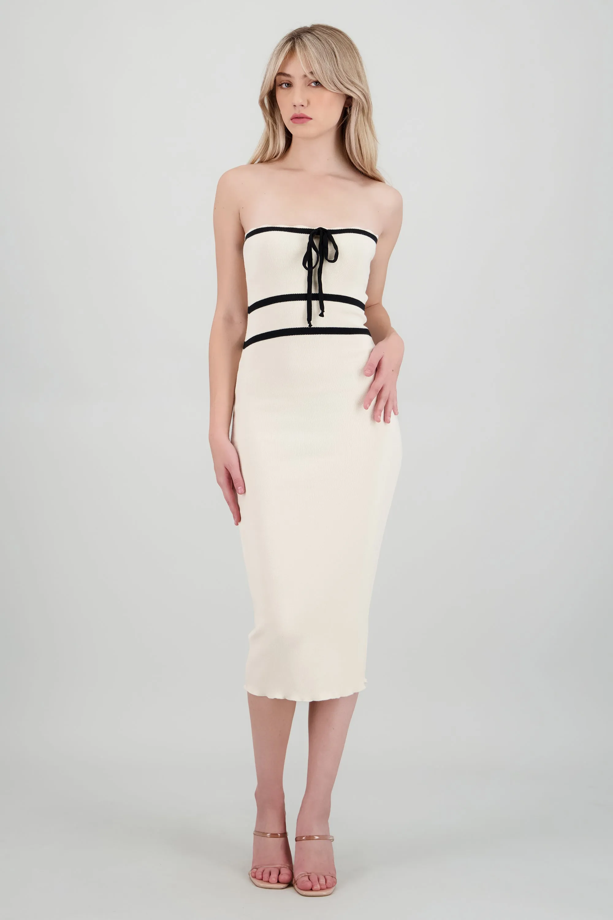 Vestido maxi contraste cintura sold by Shasa product image thumbnail 2