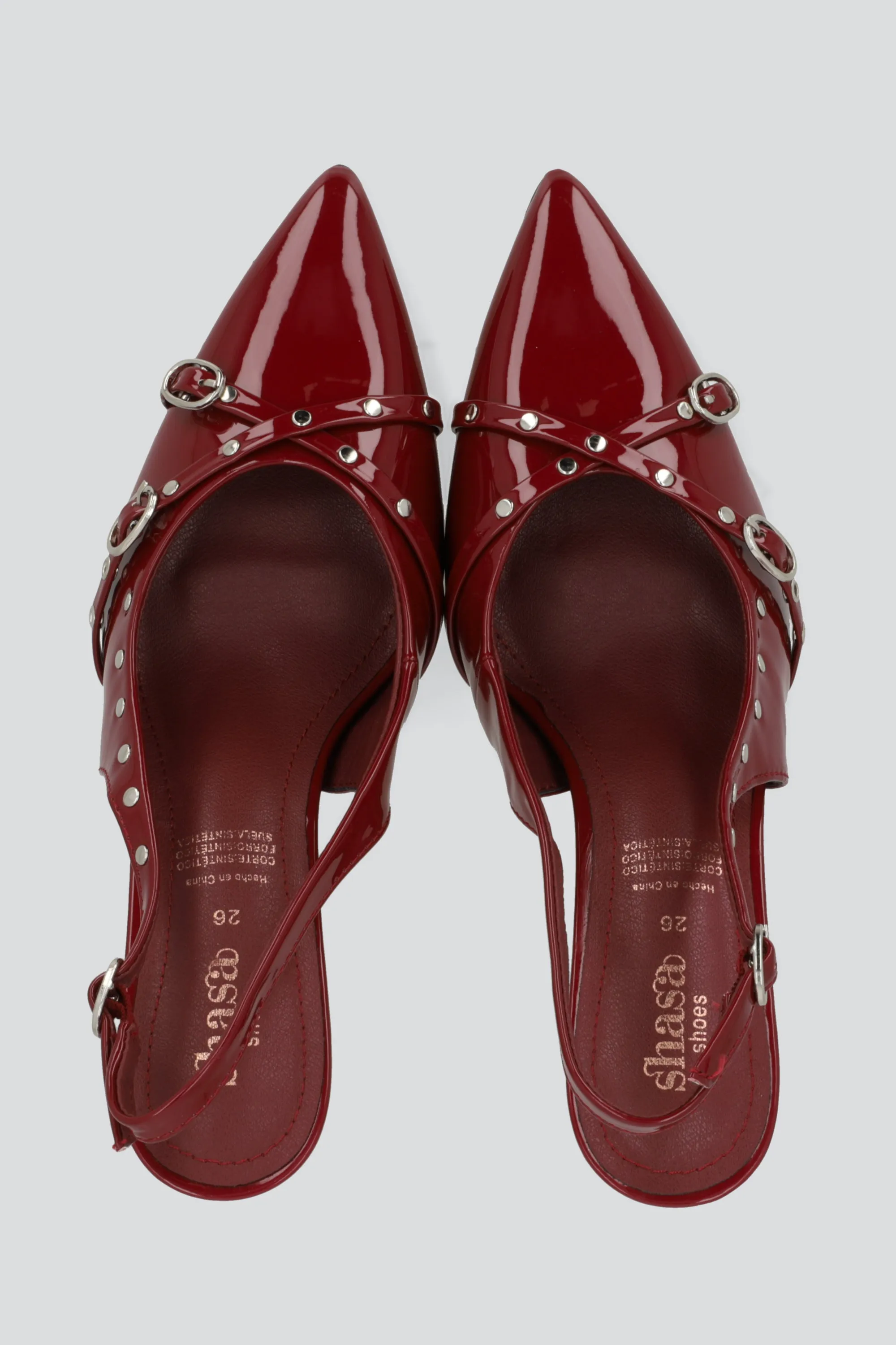 Tacon puntal tiras cruzadas studs sold by Shasa product image thumbnail 3