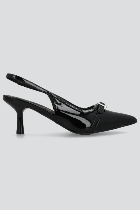 Tacon pointy hebilla brillos sold by Shasa