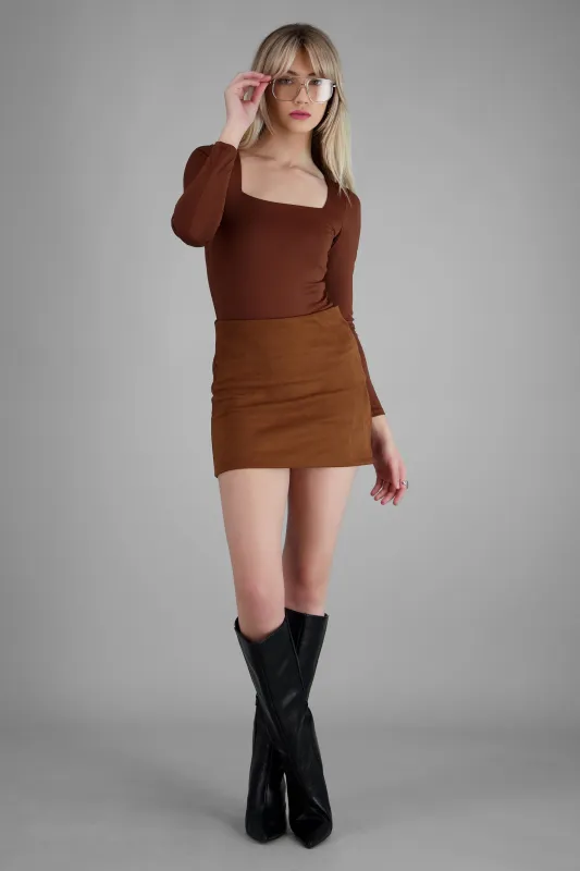 Falda mini suede lisa sold by Shasa