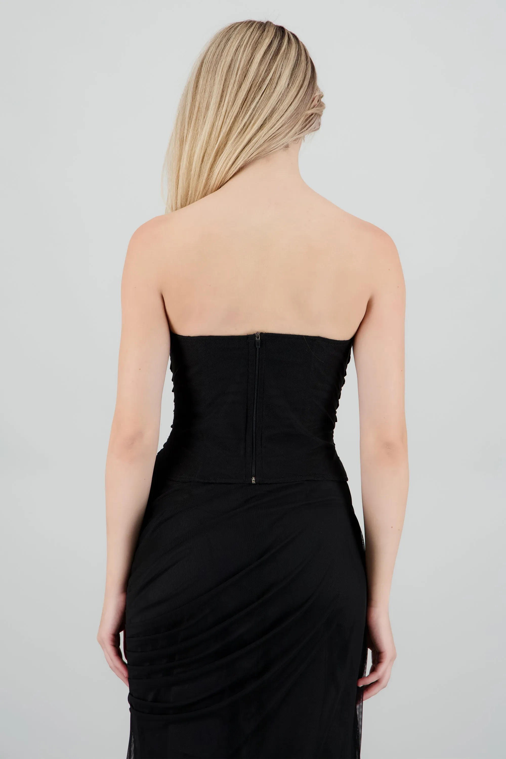 Corset estructurado drapeado mesh sold by Shasa product image thumbnail 4