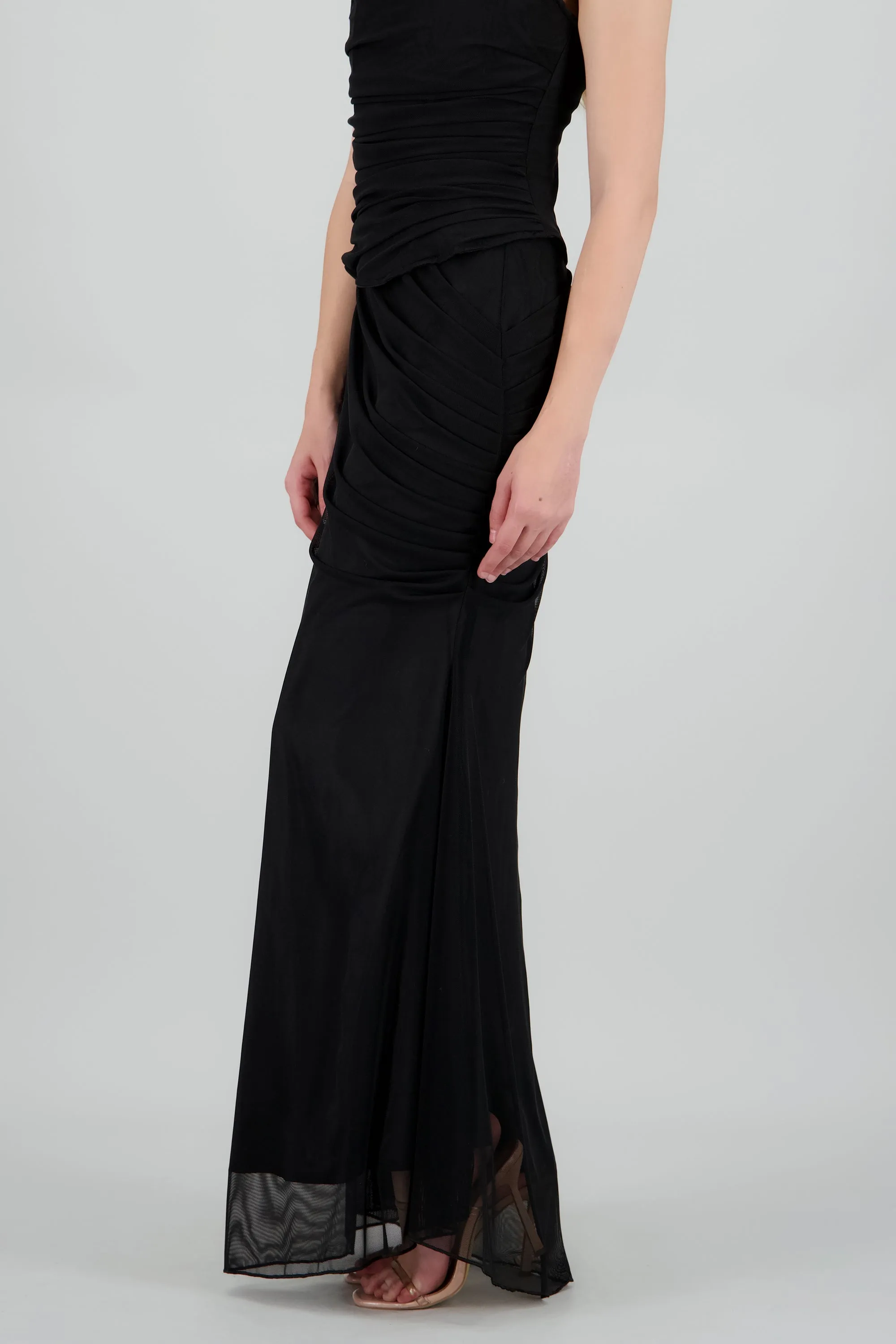 Falda maxi drapeado costados mesh sold by Shasa product image thumbnail 3