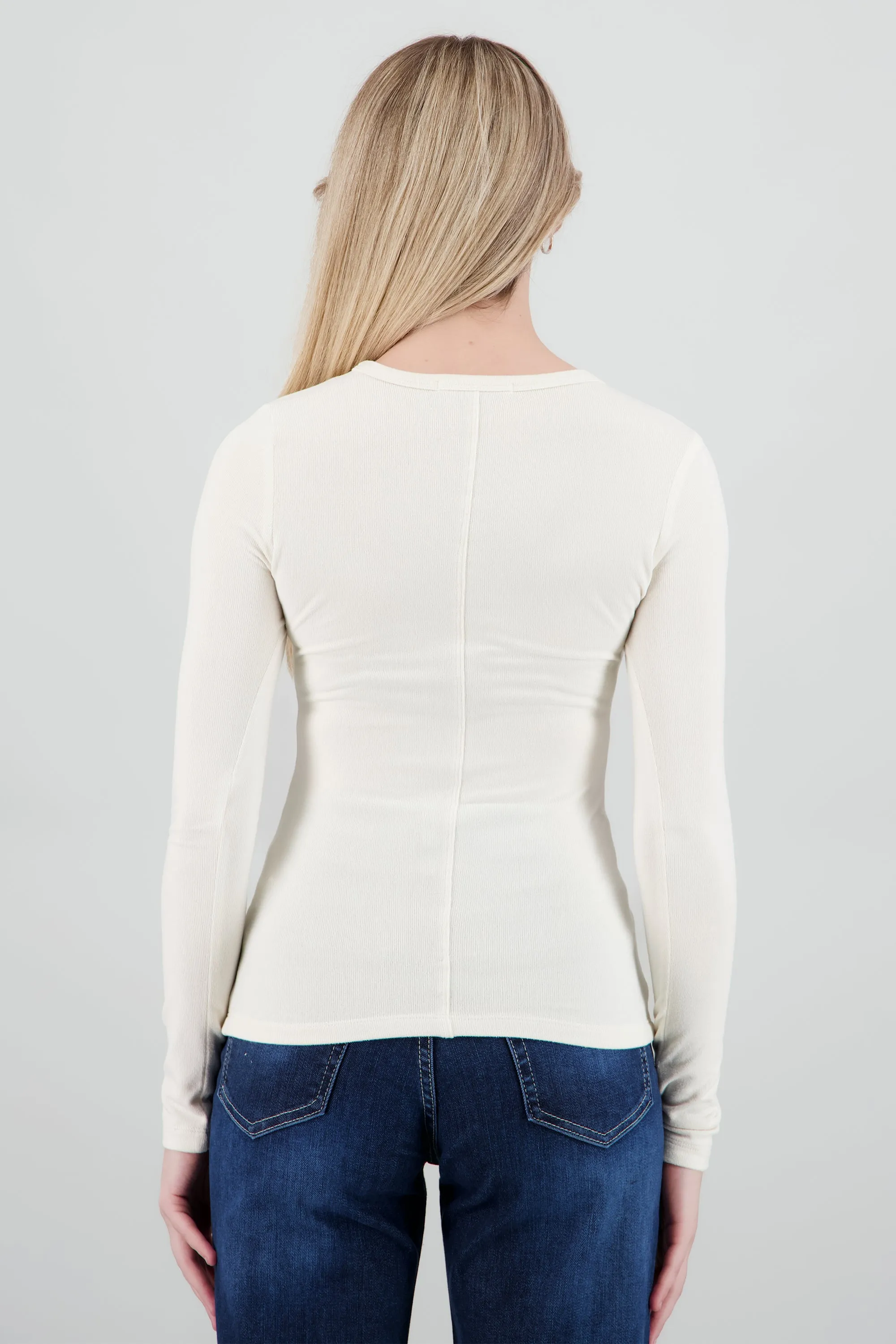 Top manga larga tacto suave sold by Shasa product image thumbnail 4