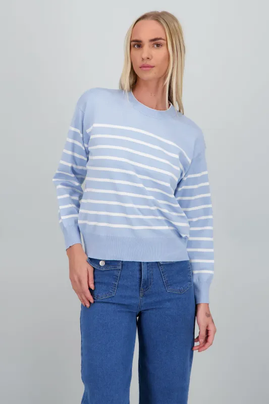 sueter cuello redondo rayas sold by Shasa