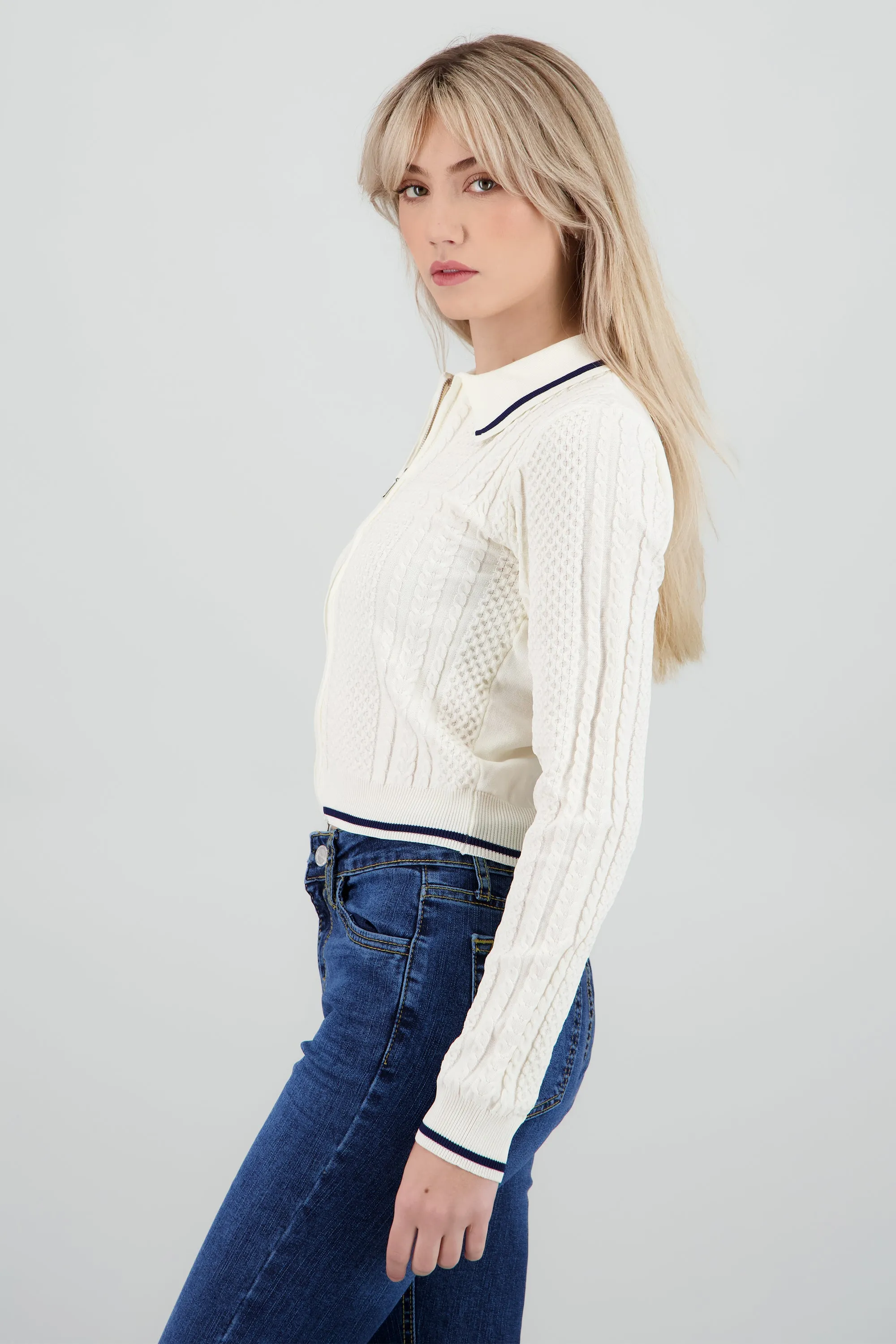 Chamarra tejida linea contrastes sold by Shasa product image thumbnail 3