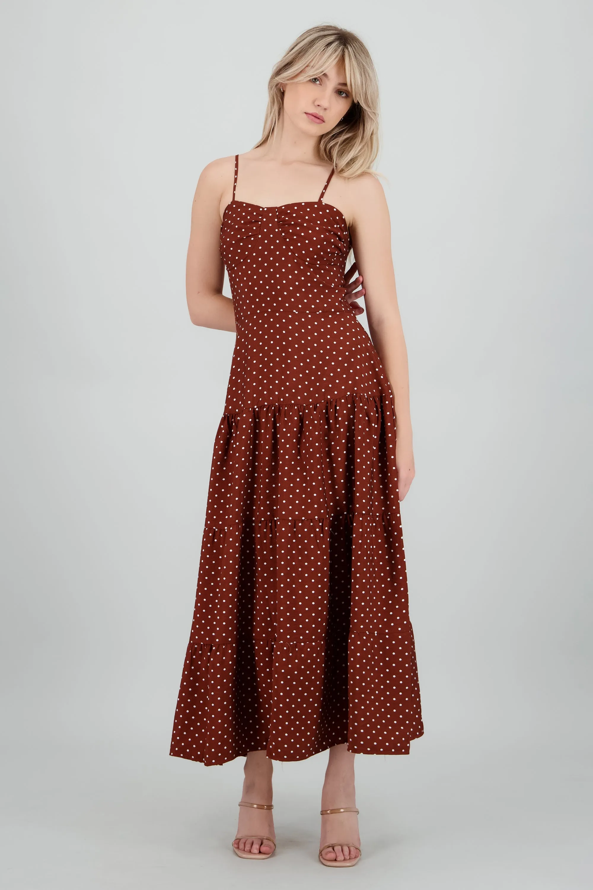 Vestido maxi estampado polka sold by Shasa