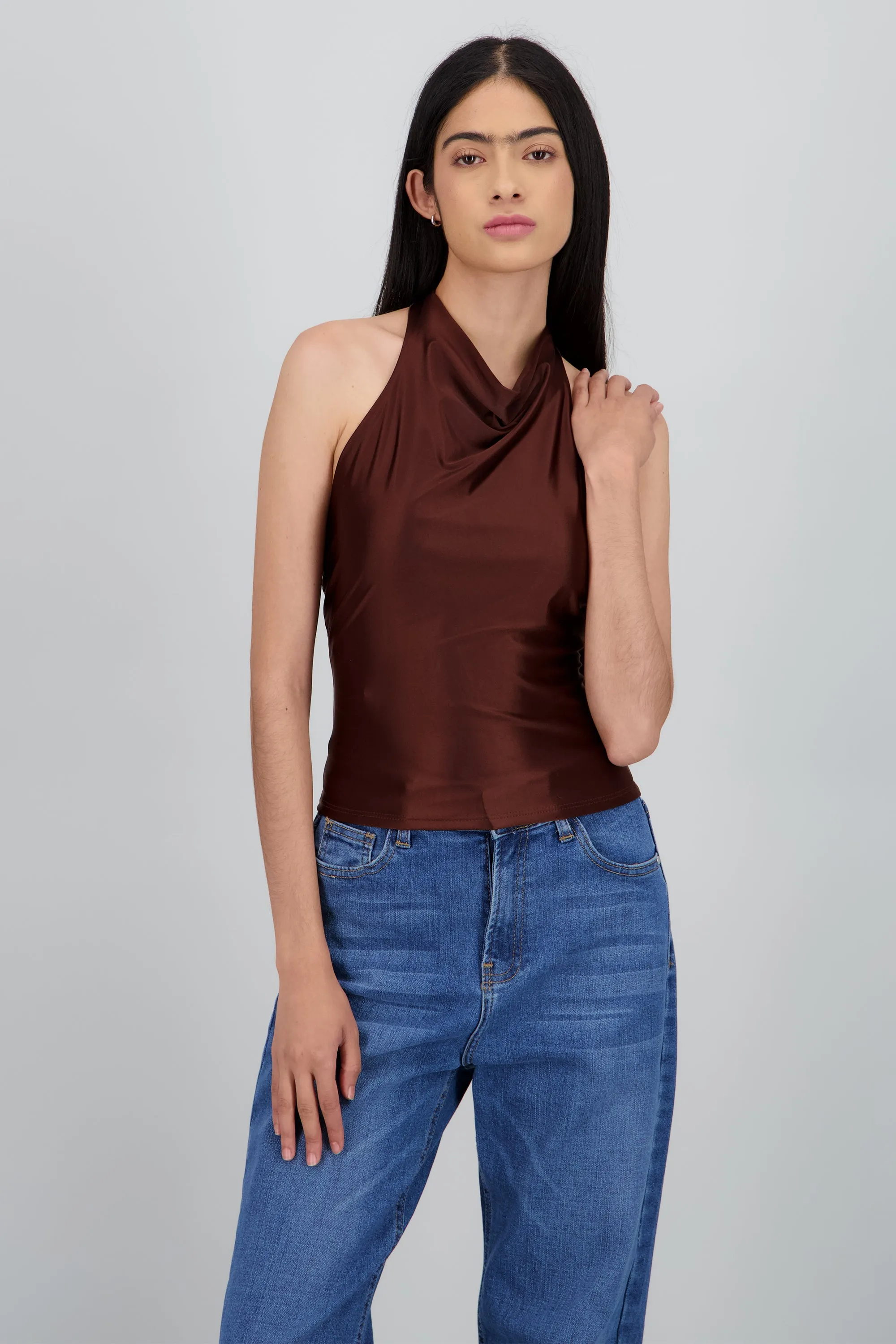 Top halter escote cascada lisa sold by Shasa product image thumbnail 2