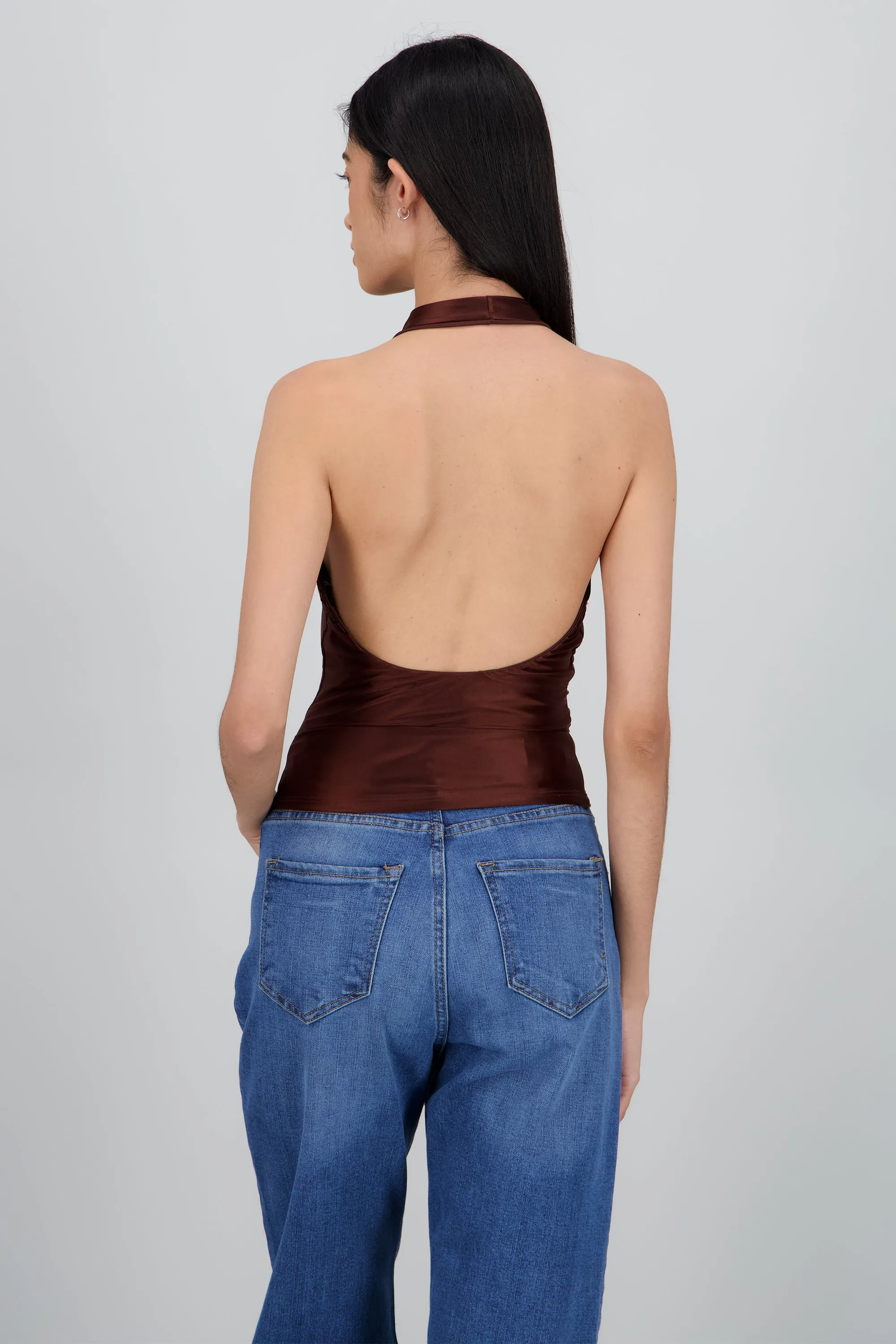 Top halter escote cascada lisa sold by Shasa product image thumbnail 4