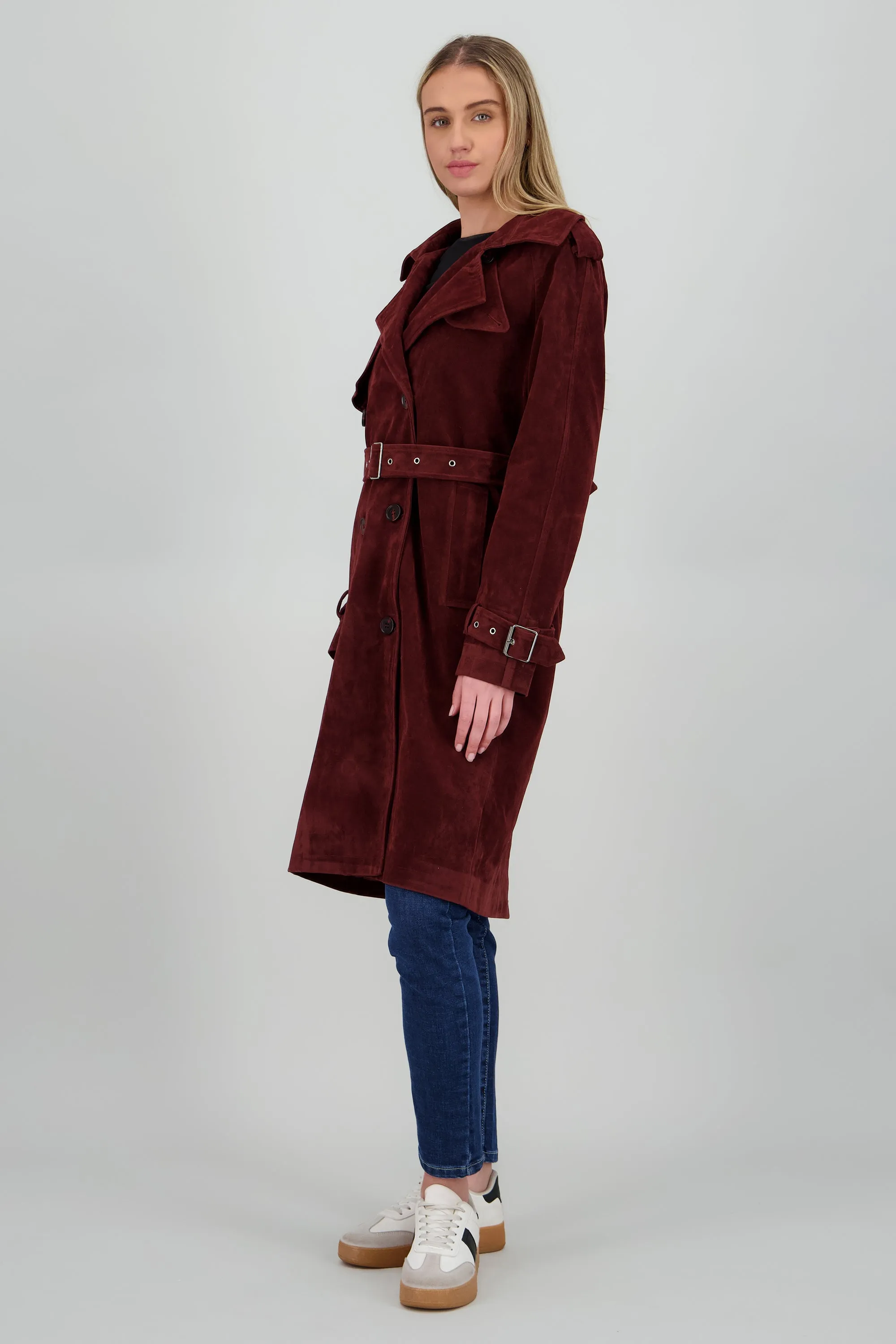 Gabardina larga suede sold by Shasa product image thumbnail 3