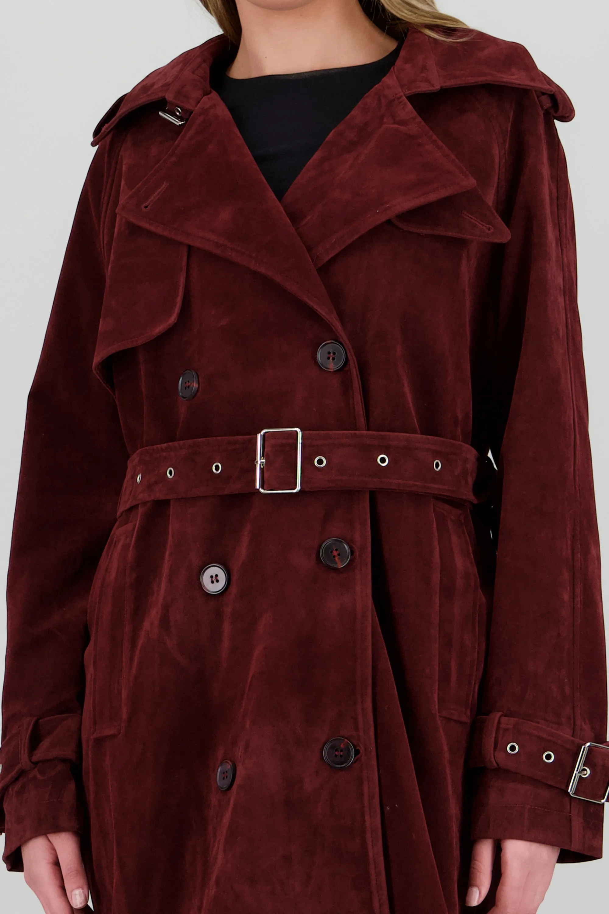 Gabardina larga suede sold by Shasa product image thumbnail 5